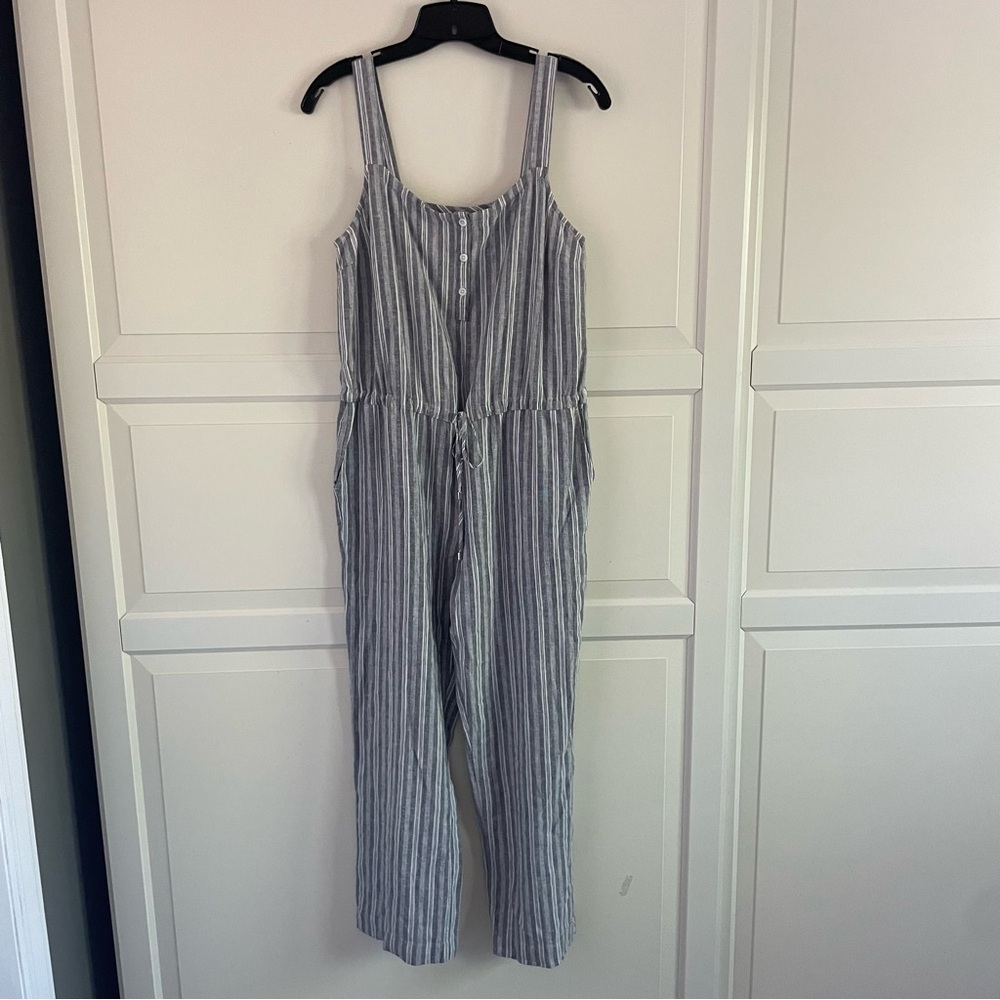 Rails Brooklyn Jumpsuit Gray And White Stripe 330… - image 2